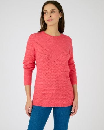 Pull maille ajourée et point fantaisie Thermolactyl