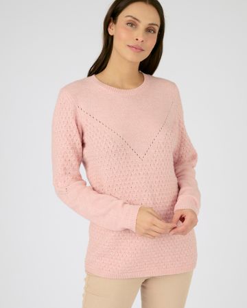Pull maille ajourée et point fantaisie Thermolactyl