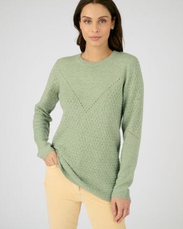 Pull maille ajourée et point fantaisie Thermolactyl