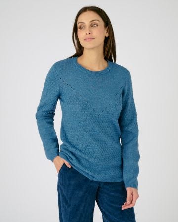 Pull maille ajourée et point fantaisie Thermolactyl