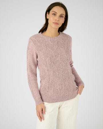 Pull col rond maille chinée Thermolactyl