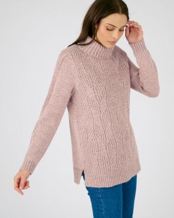 Pull col roulé maille chinée Thermolactyl