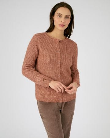 Cardigan maille perlée mélange alpaga