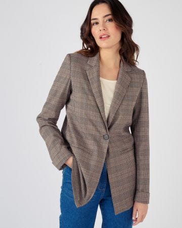 Veste de tailleur à carreaux