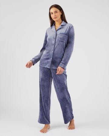 Pyjama boutonné en velours doux Thermolactyl