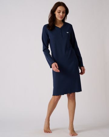 Chemise de nuit maille côtelée