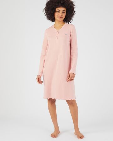 Chemise de nuit maille côtelée