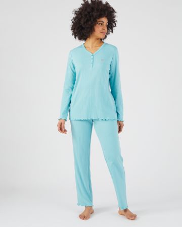 Pyjama maille côtelée chaude