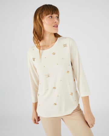 Tee-shirt effet bijoux