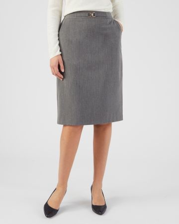 Jupe droite boucle fantaisie