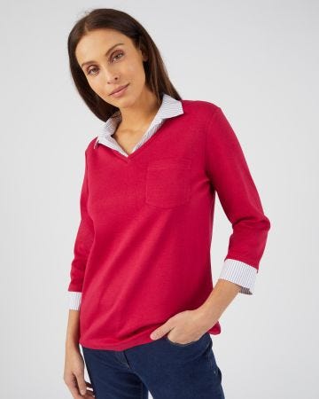 Tee-shirt effet 2 en 1 coton biologique