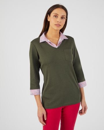 Tee-shirt effet 2 en 1 coton biologique