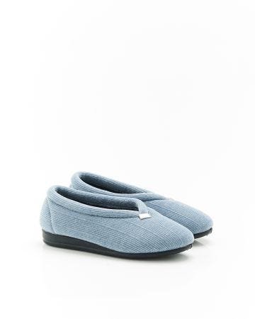 Chaussons velours côtelé brillant