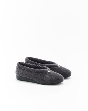 Chaussons velours côtelé brillant