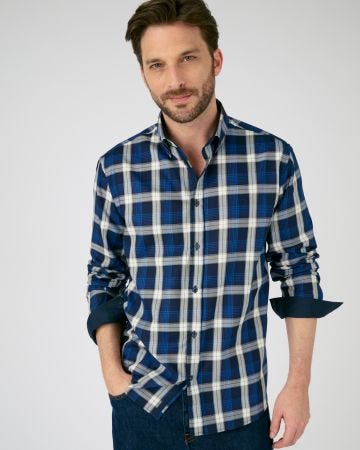 Chemise confort manches longues pur coton