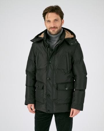 Parka à capuche multipoches matelassée et chaude Thermolactyl