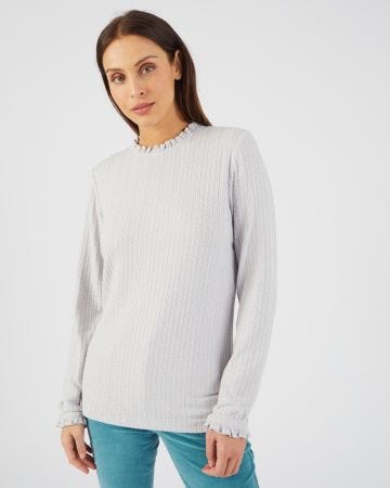 Tee-shirt en maille pointelle chaude