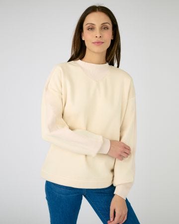 Sweat-shirt bi-matière