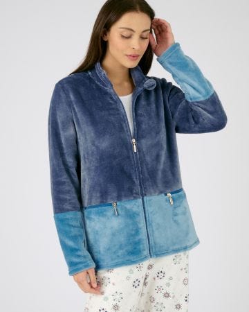 Gilet polaire zippé bicolore