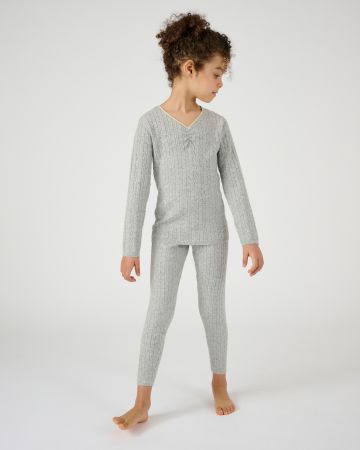 Pull Thermolactyl fille, maille torsadée