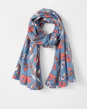 Foulard chaud et doux à fleurs