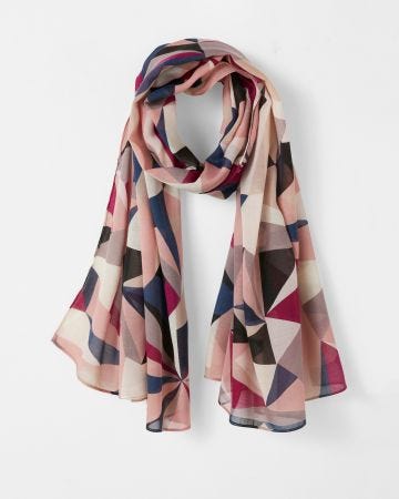 Foulard à motifs graphiques