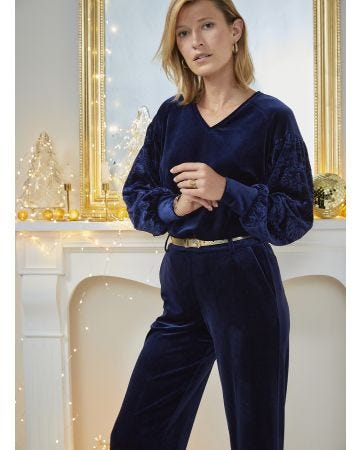 T-shirt chic en maille velours