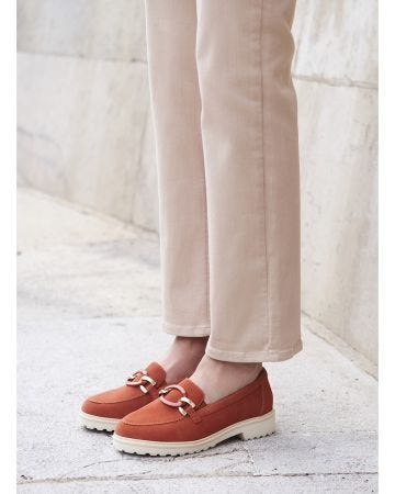 Mocassins crantés avec chaînette Amortyl