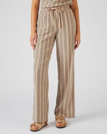 Pantalon large rayé