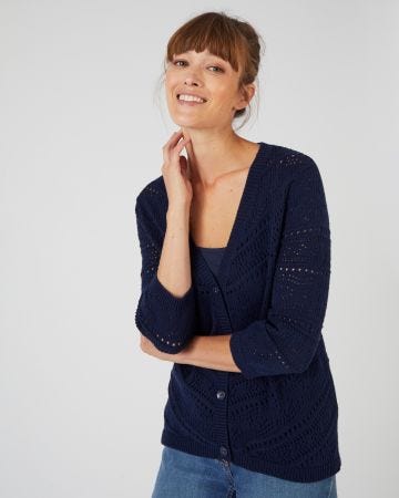 Gilet maille ajourée