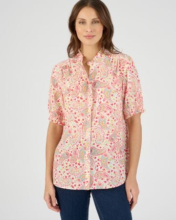 Chemisier fantaisie volantée