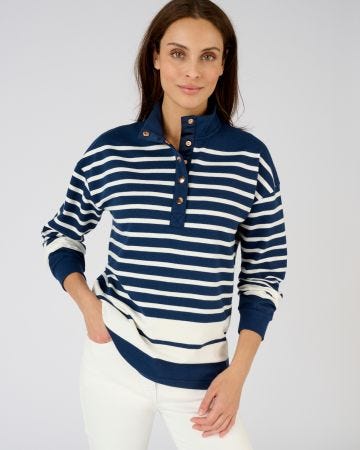 Sweat-shirt esprit marinière