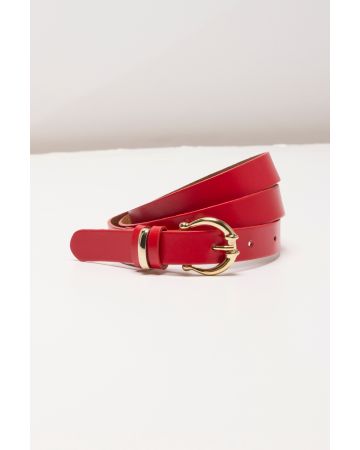 Ceinture fine croûte de cuir
