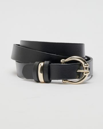 Ceinture fine croûte de cuir