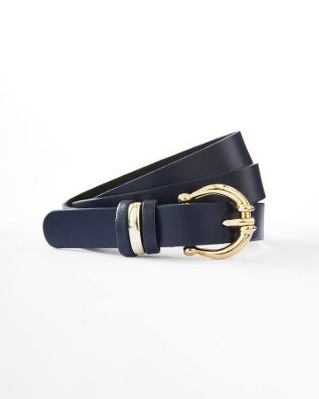 Ceinture fine croûte de cuir