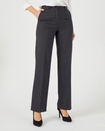 Pantalon large mélange laine bi-stretch 2 statures