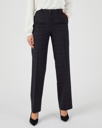 Pantalon large mélange laine bi-stretch 2 statures