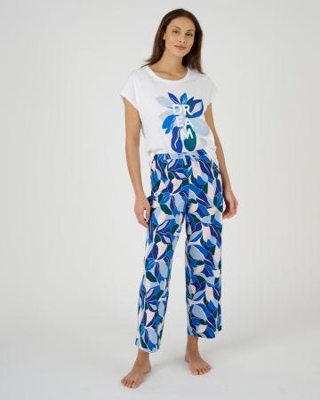 Pantalon de pyjama 7/8ème pur coton