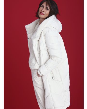 Parka longue, large col, doublée Thermolactyl