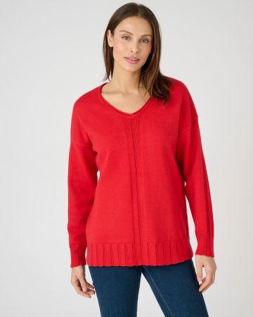 Pull fantaisie côtelée