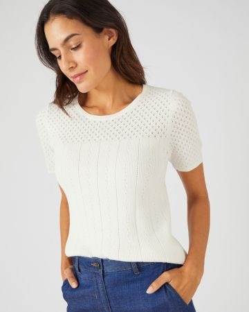 Pull maille ajourée