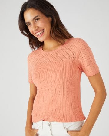 Pull maille ajourée