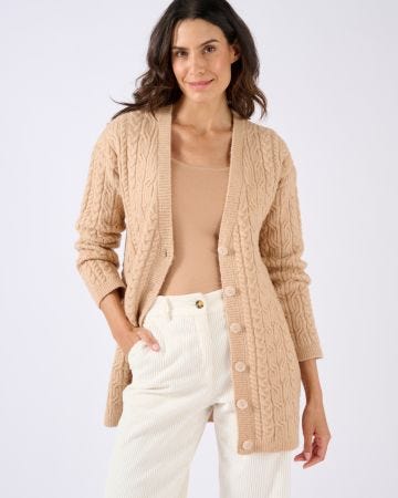 Gilet long à torsades Thermolactyl