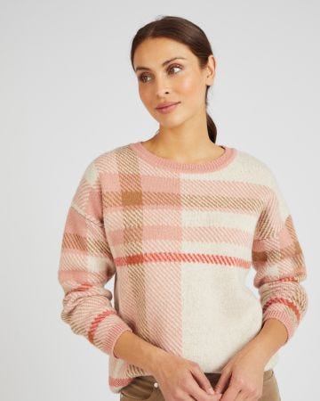 Pull jacquard carreaux
