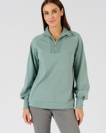 Sweat-shirt col camionneur en molleton