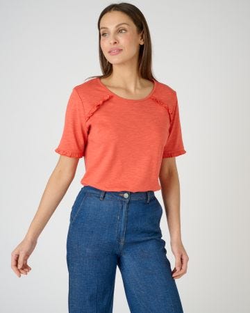 T-shirt maille flammée
