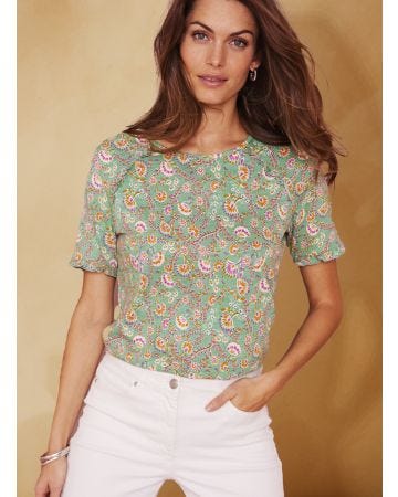T-shirt maille flammée