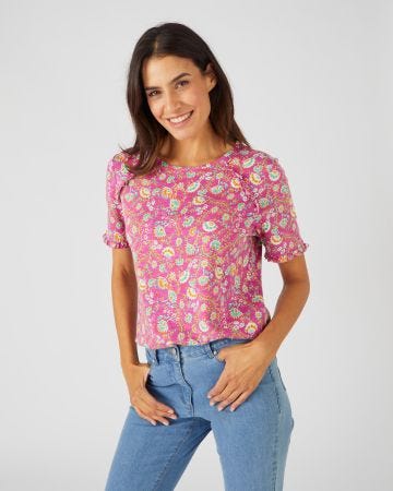 T-shirt maille flammée