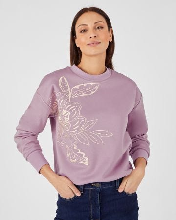 Sweat-shirt molleton brodé