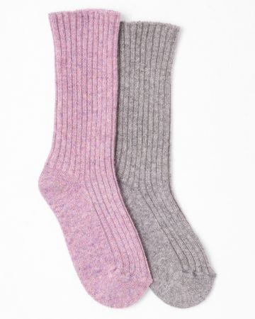 Lot de 2 paires de chaussettes fibres viscose Lenzing(TM) EcoVero(TM) et Thermolactyl